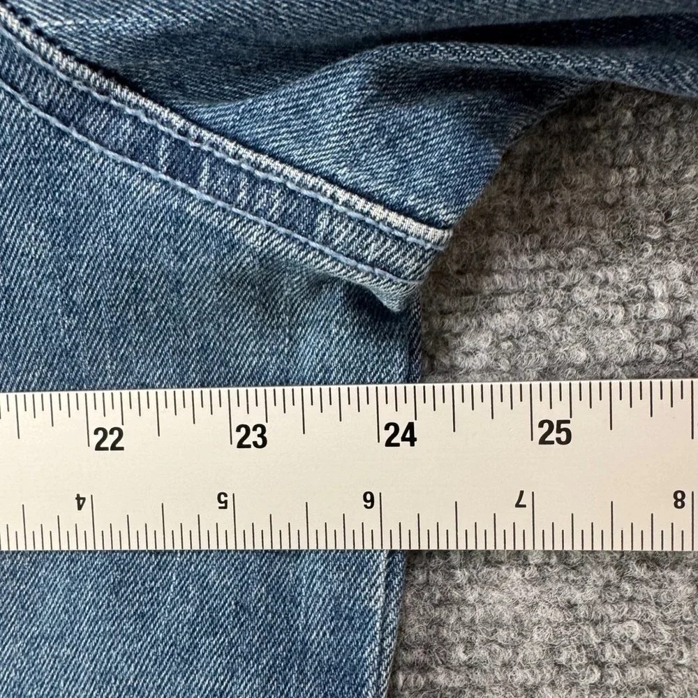 MICHAEL KORS Denim Jacket Mens Beckett Chore Barn Work Blue Ombre Button Large - Picture 6 of 9